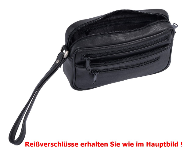 Leder Handgelenktasche für Männer aus Rindleder 23- (03A) Herrentasche echtes Leder Tasche Bag Neu